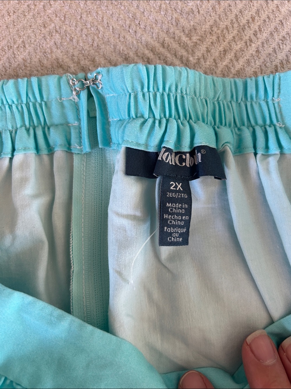 NWOT Modcloth Turquoise Circle Skirt with Multicolor Care Bears scene - Picture 3 of 4